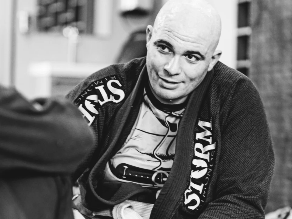 Christophe Pank pendant un cours de JJB au Fushan, à Vanves